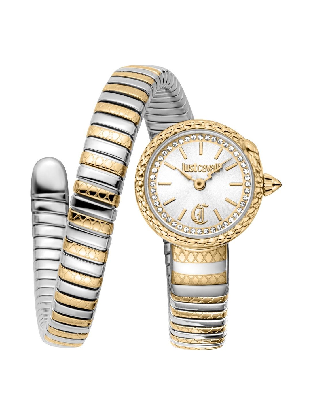 Just Cavalli Women Embellished Dial & Bracelet Style Straps Analogue Watch JC1L351M0055