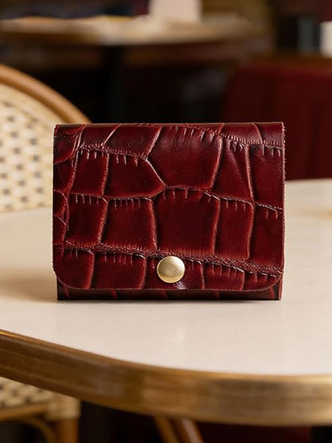 STRUTT Unisex Textured Leather Card Holder
