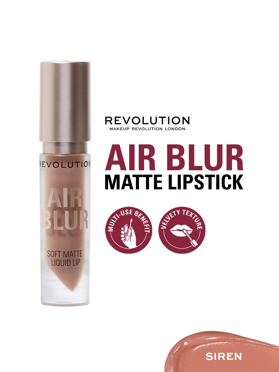 Buy Makeup Revolution London Air Blur Soft Matte Long Lasting Liquid Lipstick 3.5 Ml   Siren -  - Personal Care for Women