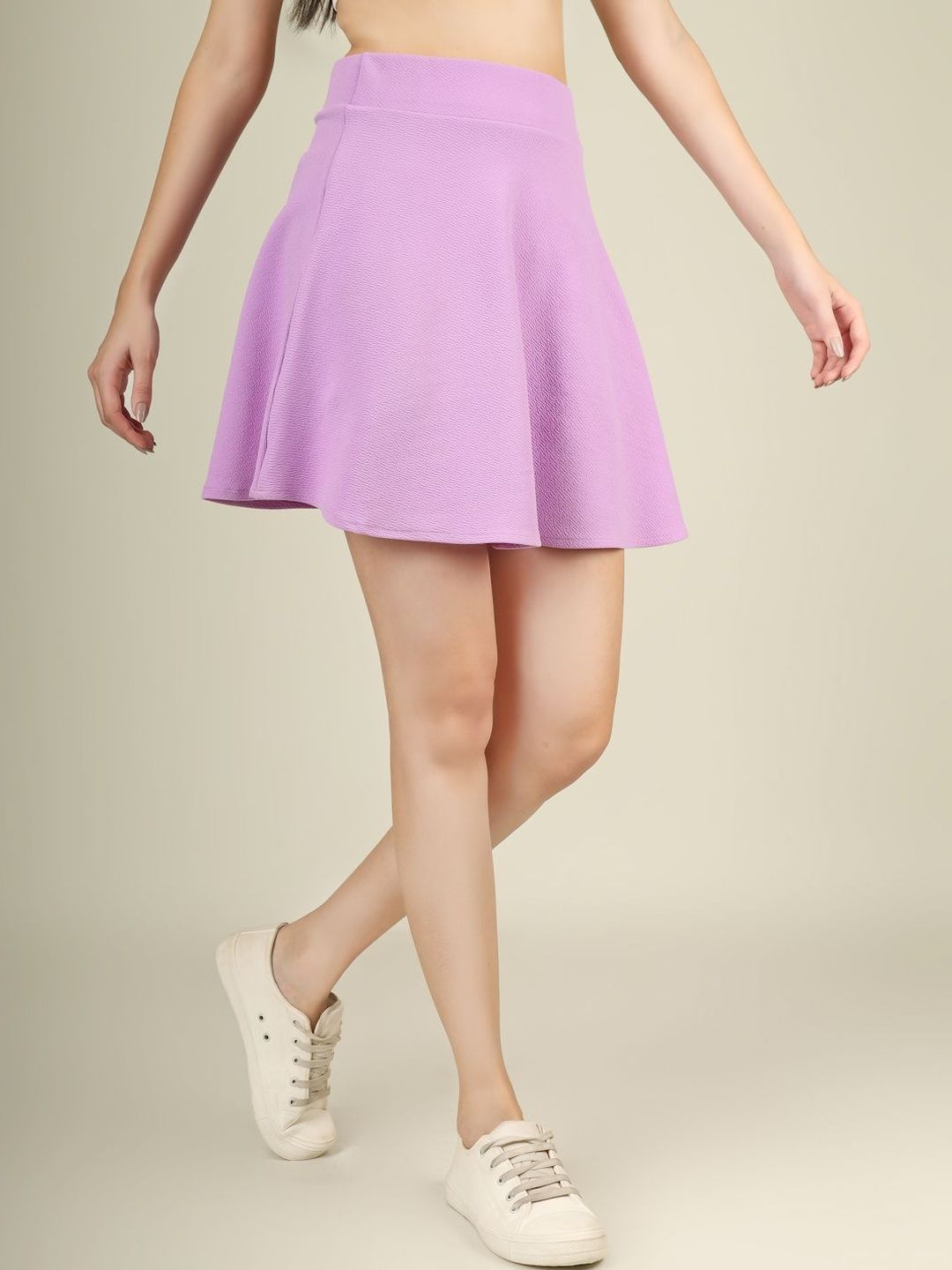 Yunic29 Flared Mid Rise Mini Skirts