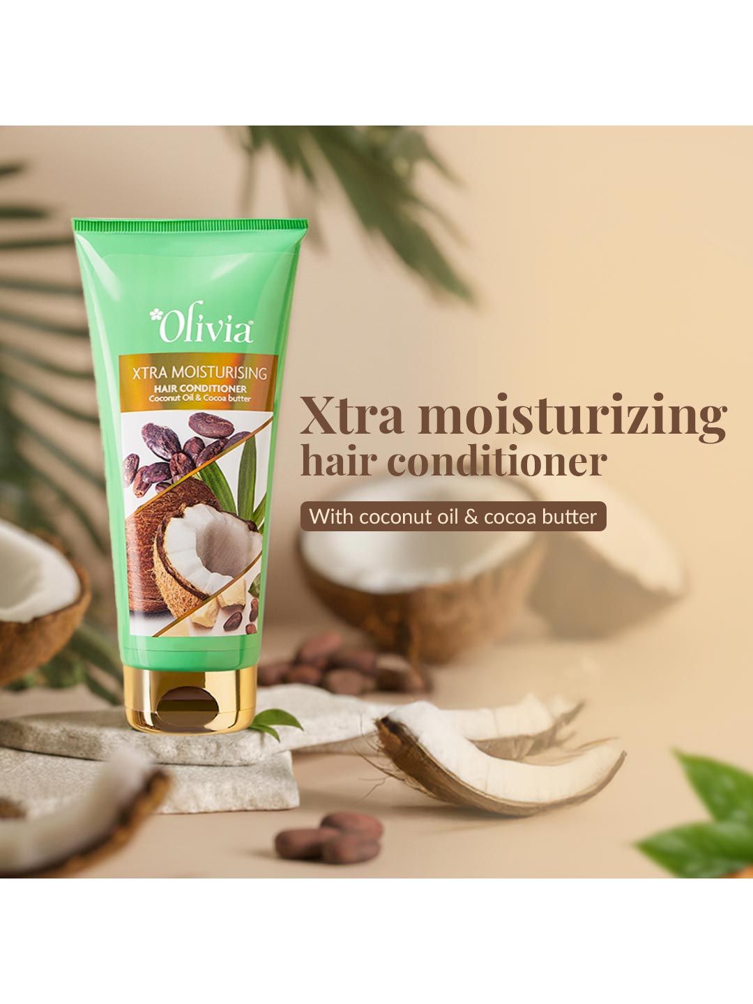 Olivia Xtra Moisturizing Hair Conditioner with Coconut Oil & Cocoa Butter - 200ml