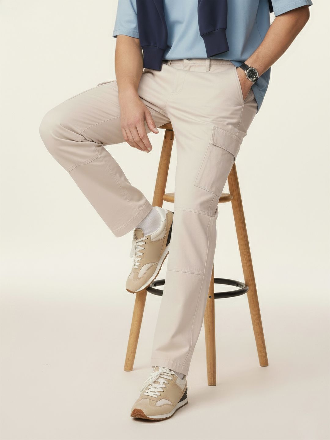 Nautica Men Pure Cotton Chinos Trousers