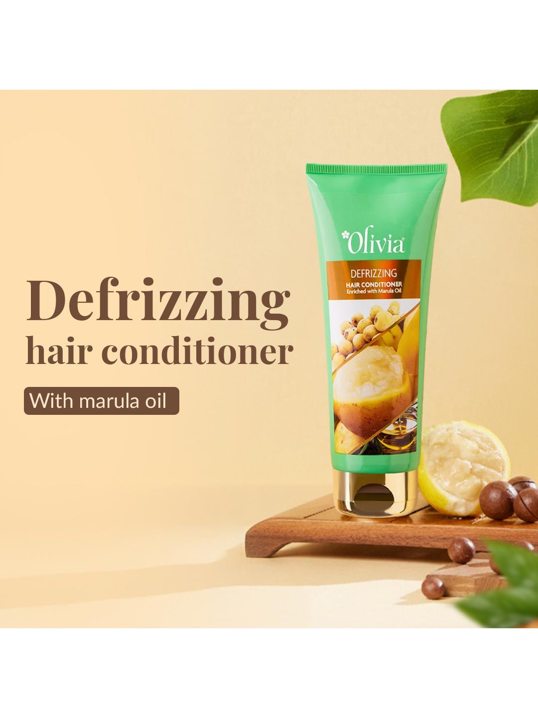 Olivia Defrizzing Hair Conditioner with Marula Oil for Shining Hair & Nourishment - 200ml