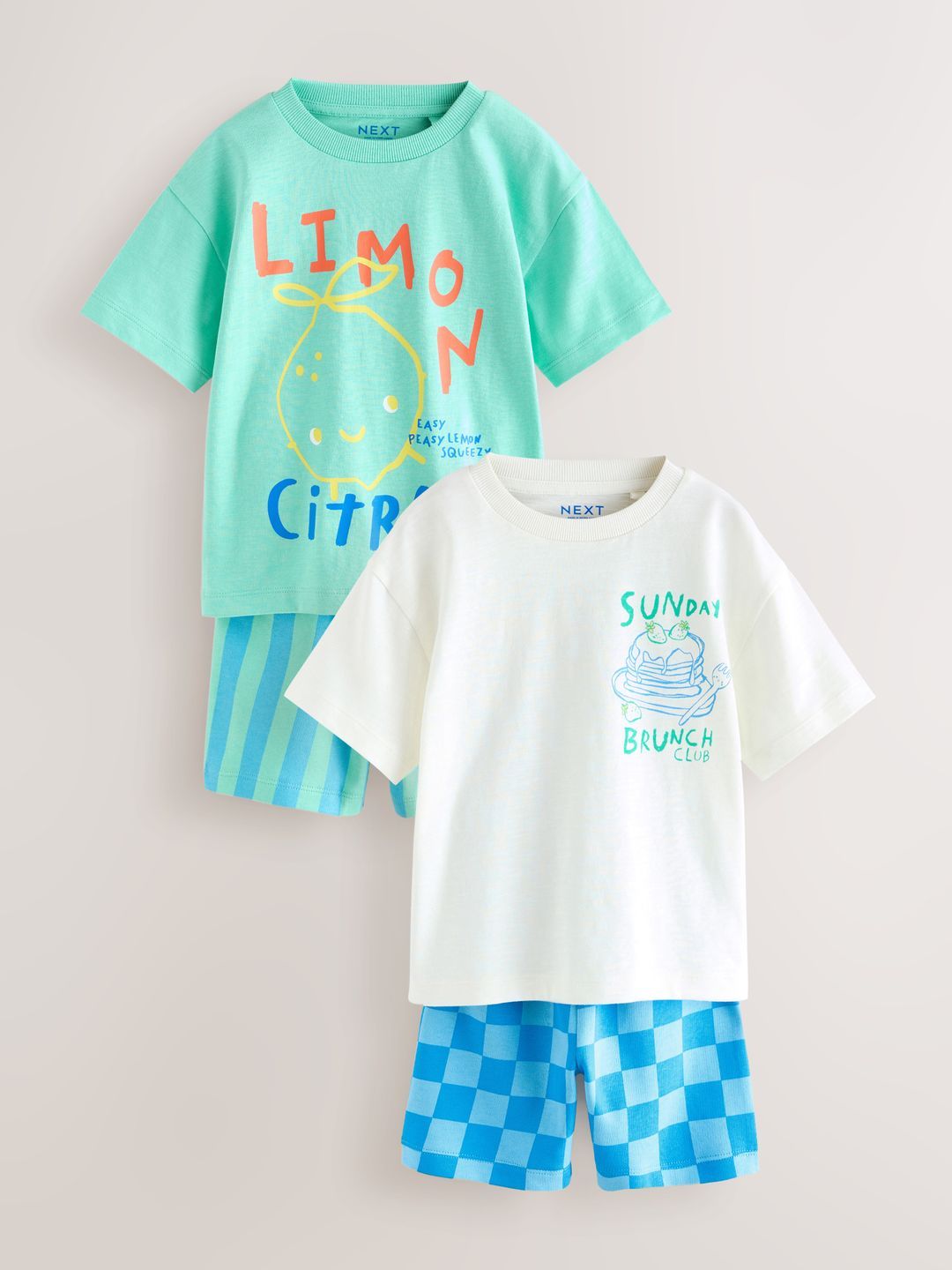 Buy NEXT Boys Pack Of 2 Printed T Shirt With Shorts -  - Apparel for Boys