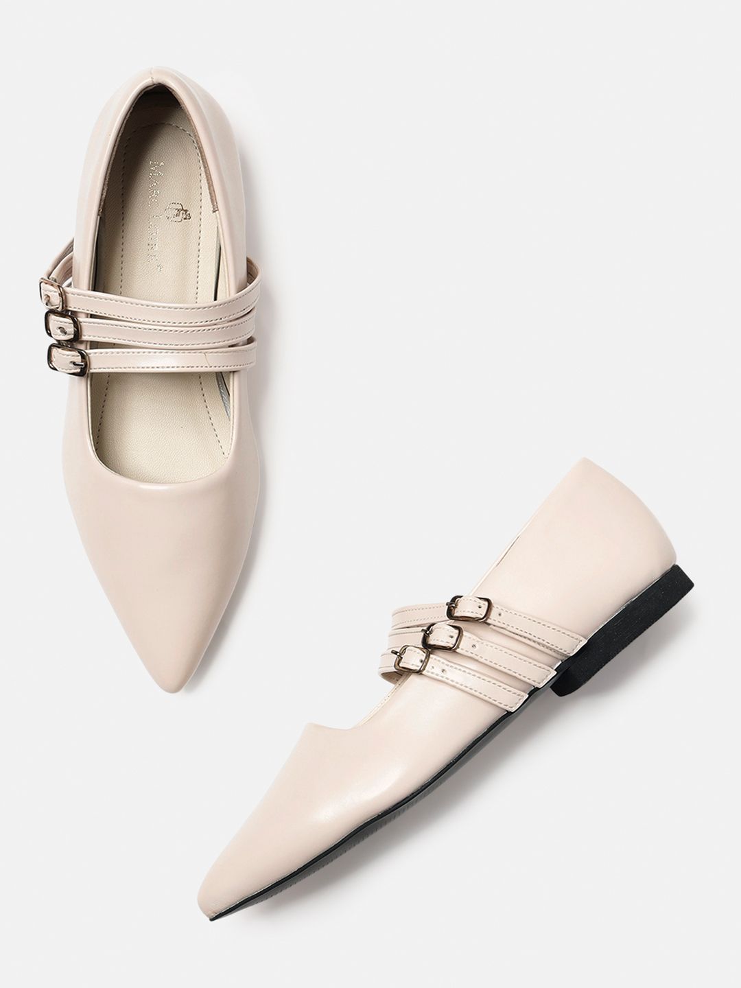 Marc Loire Women Cream Solid Ballerinas