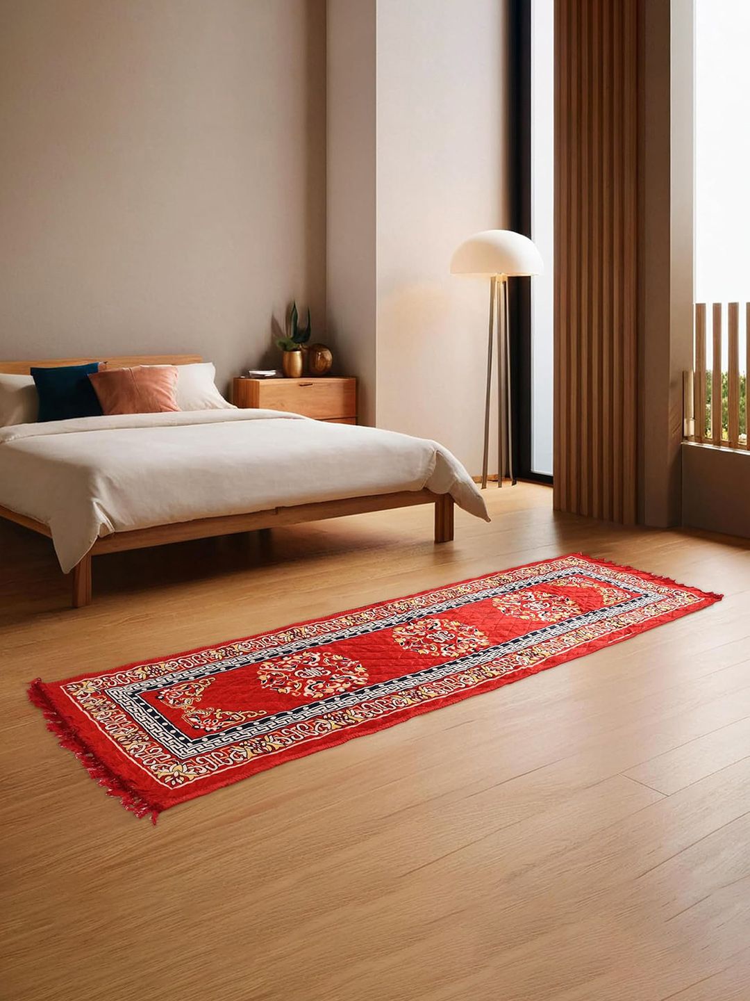 Buy Kuber Industries Ethnic Print Multipurpose Velvet Floor Mat -  - Home for Unisex