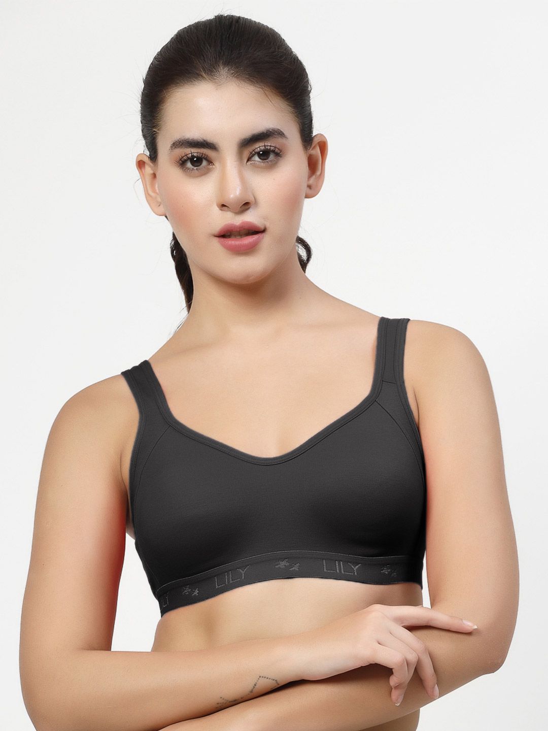 LILY Strops555 Non Padded Seamless Non Padded Sports Bra