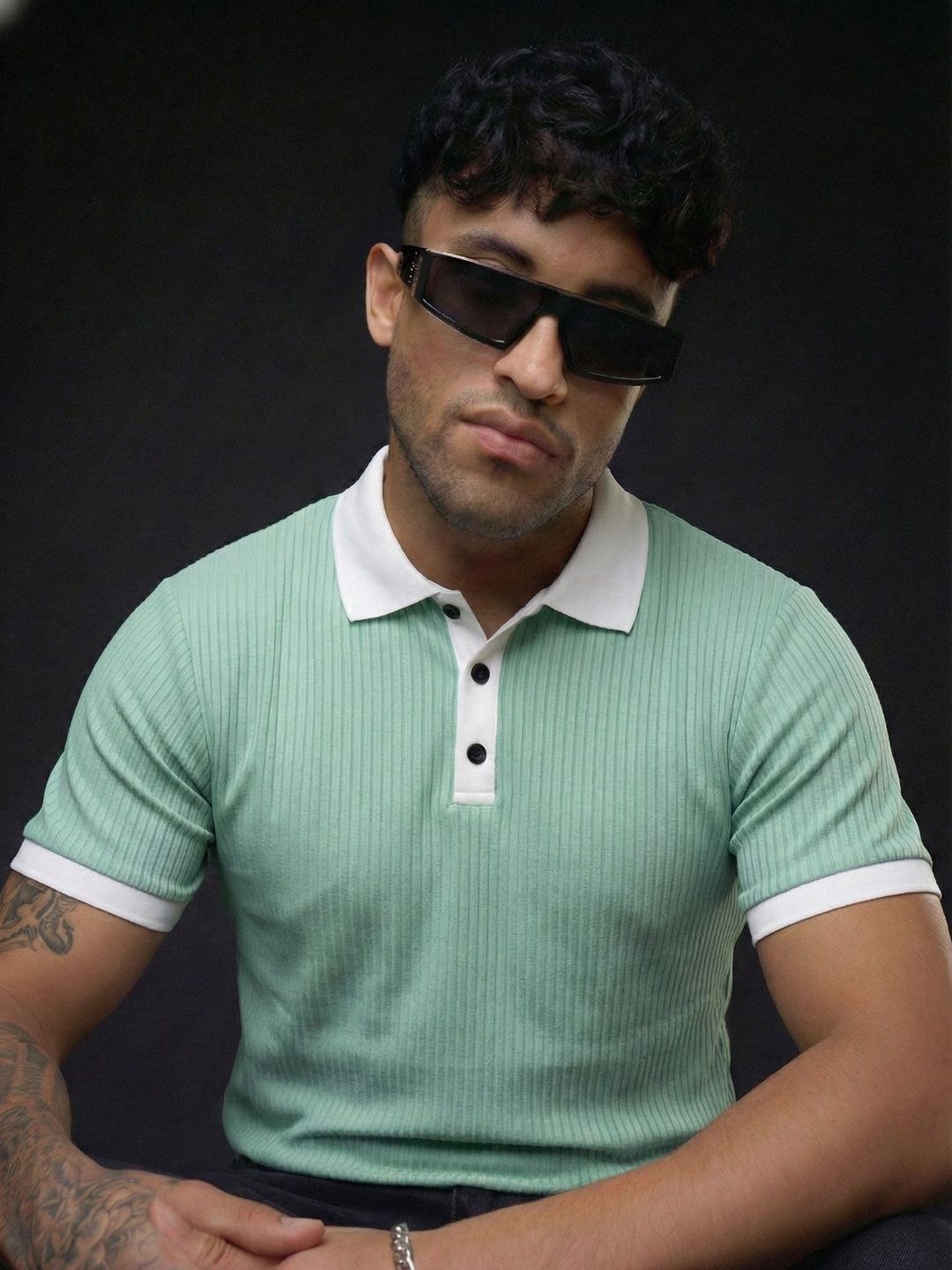 Mobox Men Polo Collar Pockets T-shirt