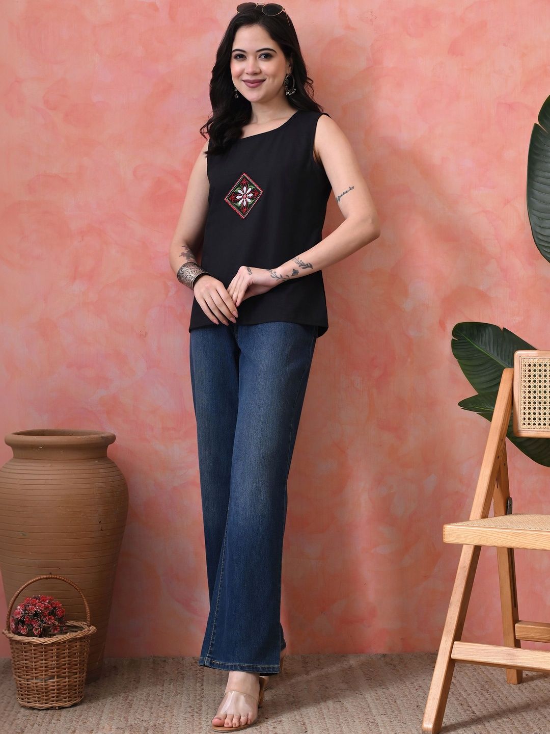 JEMCY Cotton Blend Top