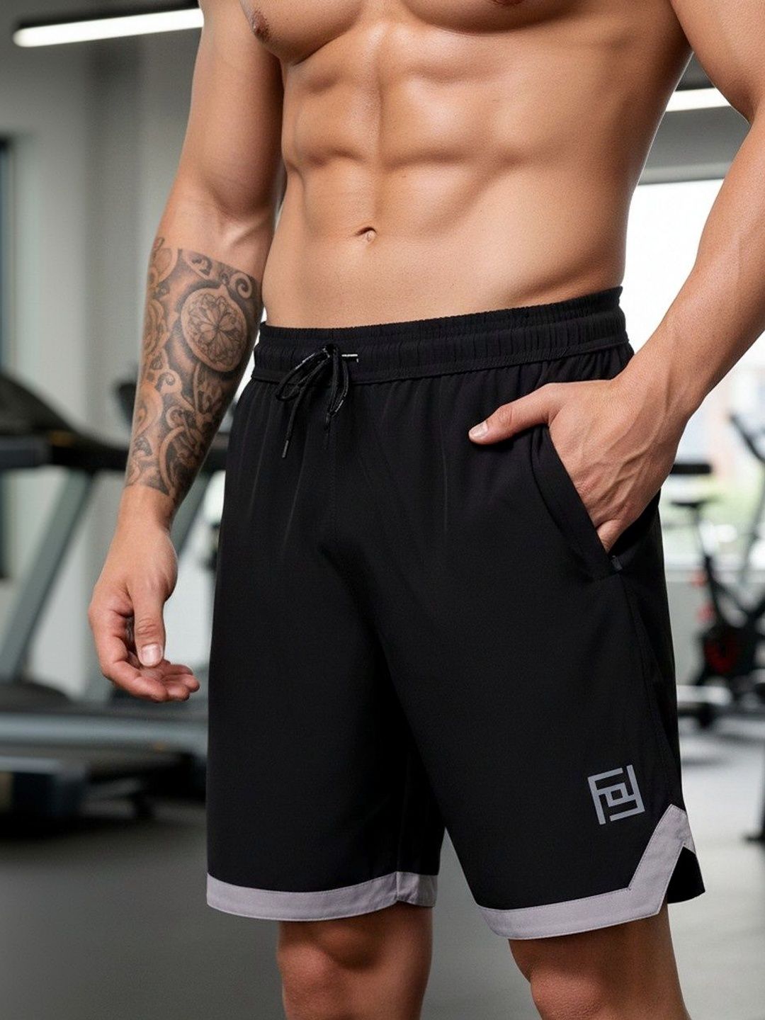 Uttam Men Colourblocked Running Sports Shorts with Technology