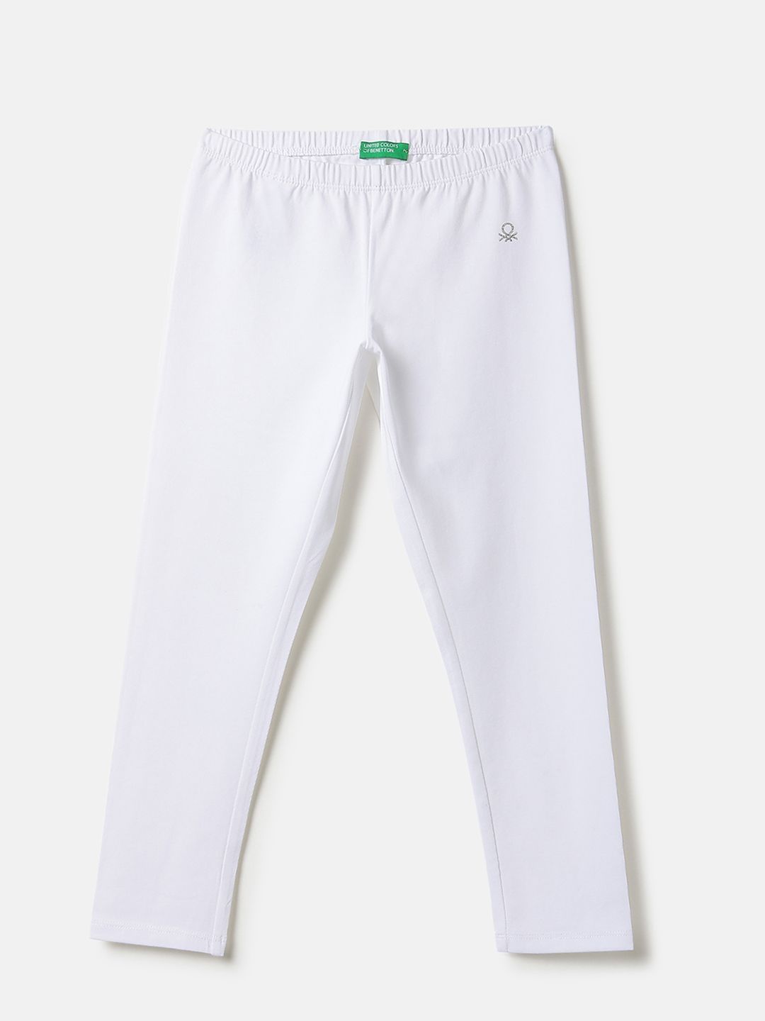 Girls Cotton Solid Ankle Length Leggings