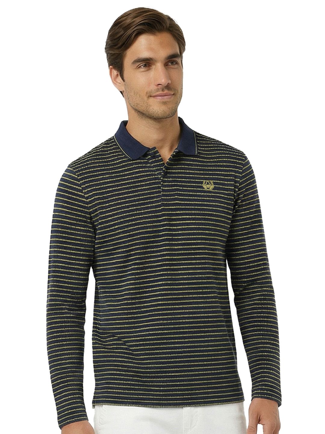 Cottonking Men Polo Collar Full Sleeves T-shirt
