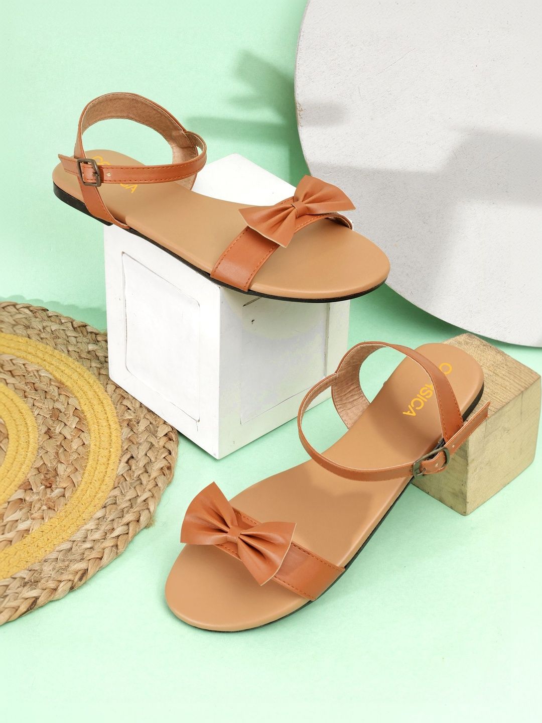 CORSICA Women Open Toe Flats with Bows