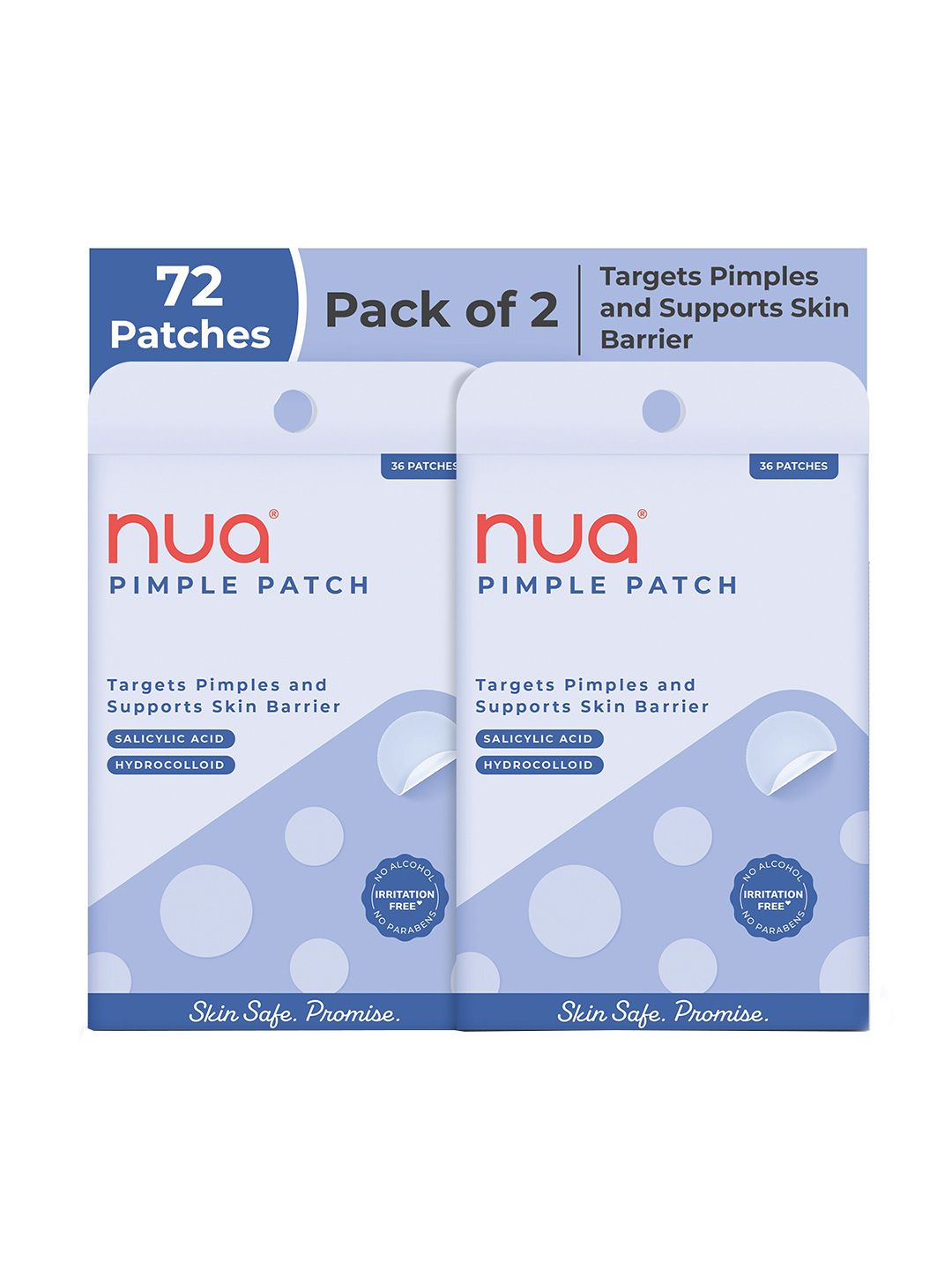 Nua Set Of 2 Pimple Patches With Salicylic Acid - 36 Patches Each