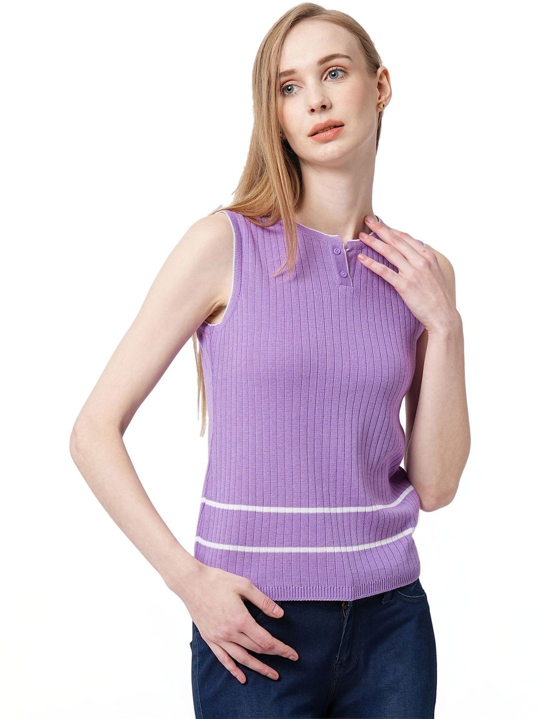 G0-4 IT Women Henley Neck Slim Fit T-shirt