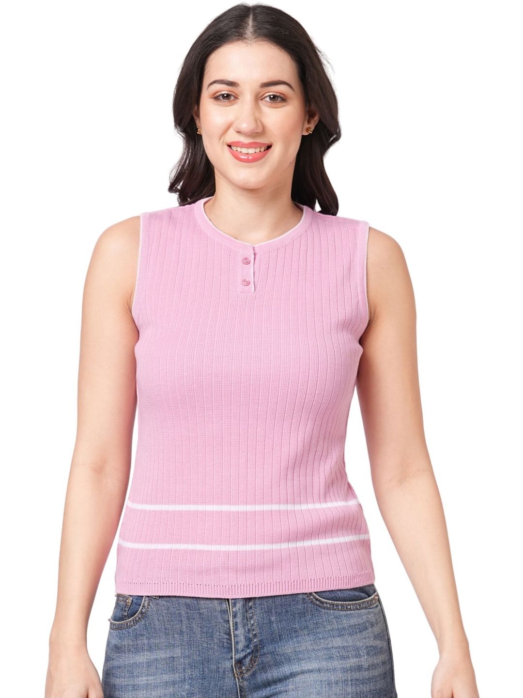 G0-4 IT Women Henley Neck Slim Fit T-shirt