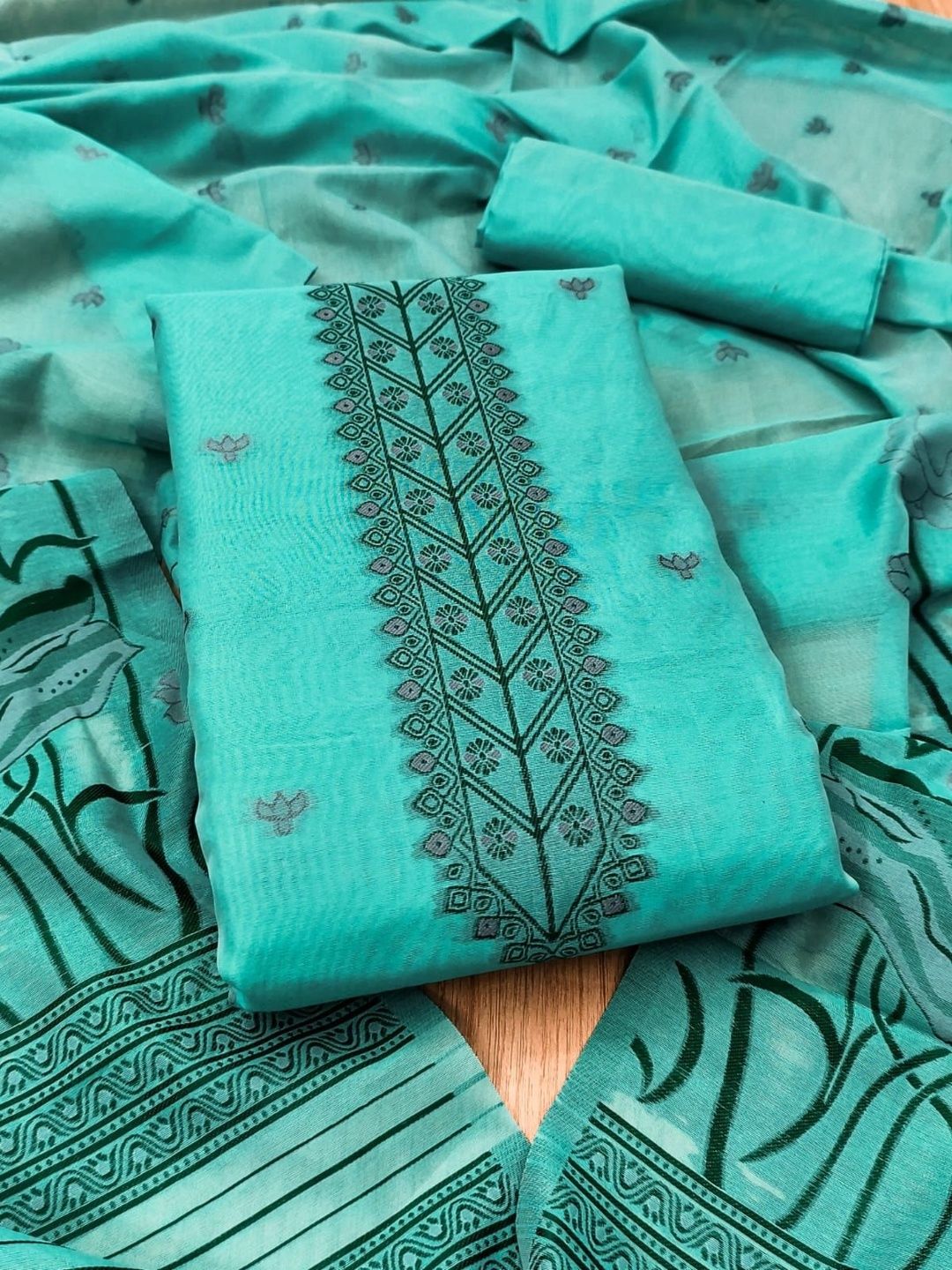 KALINI Printed Pure Cotton Unstitched Dress Material