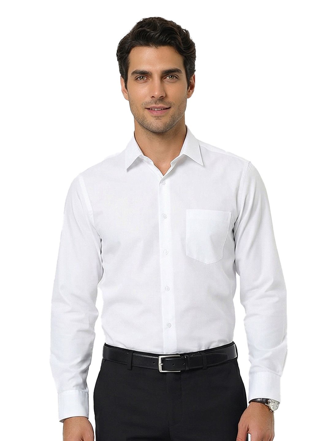 Cottonking Men Pure Cotton Full Sleeves Slim Fit Formal Shirt