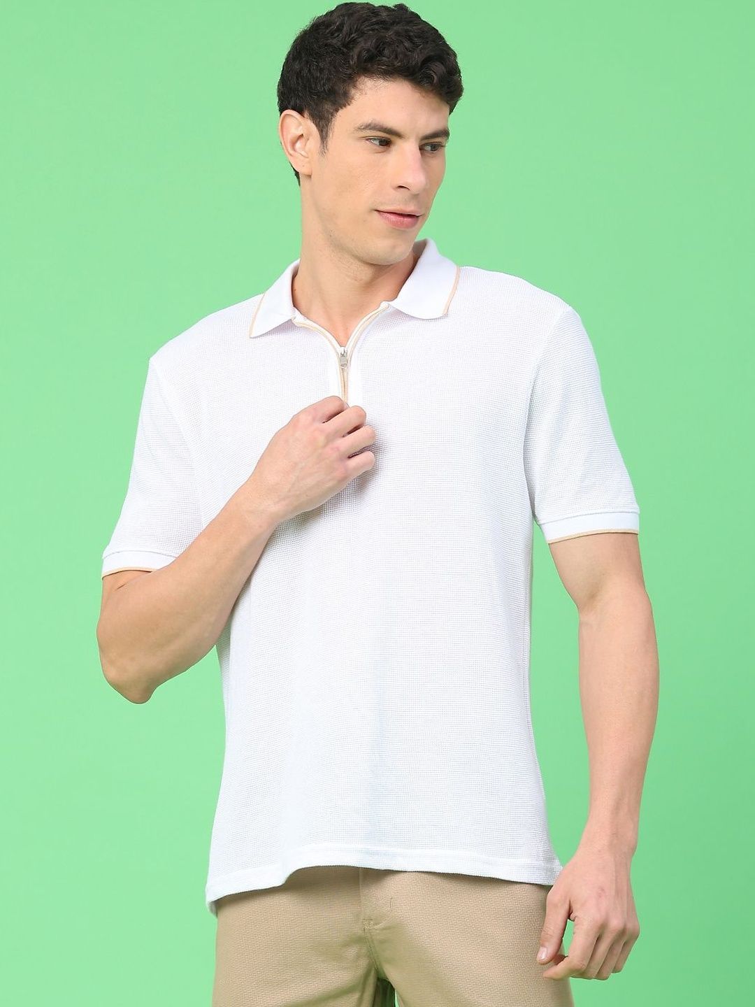 V-Mart Men Polo Collar Slim Fit T-shirt