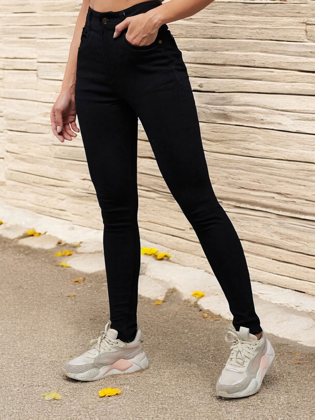 Miss Chase Women Slim Fit High-Rise Stretchable Denim Jeans