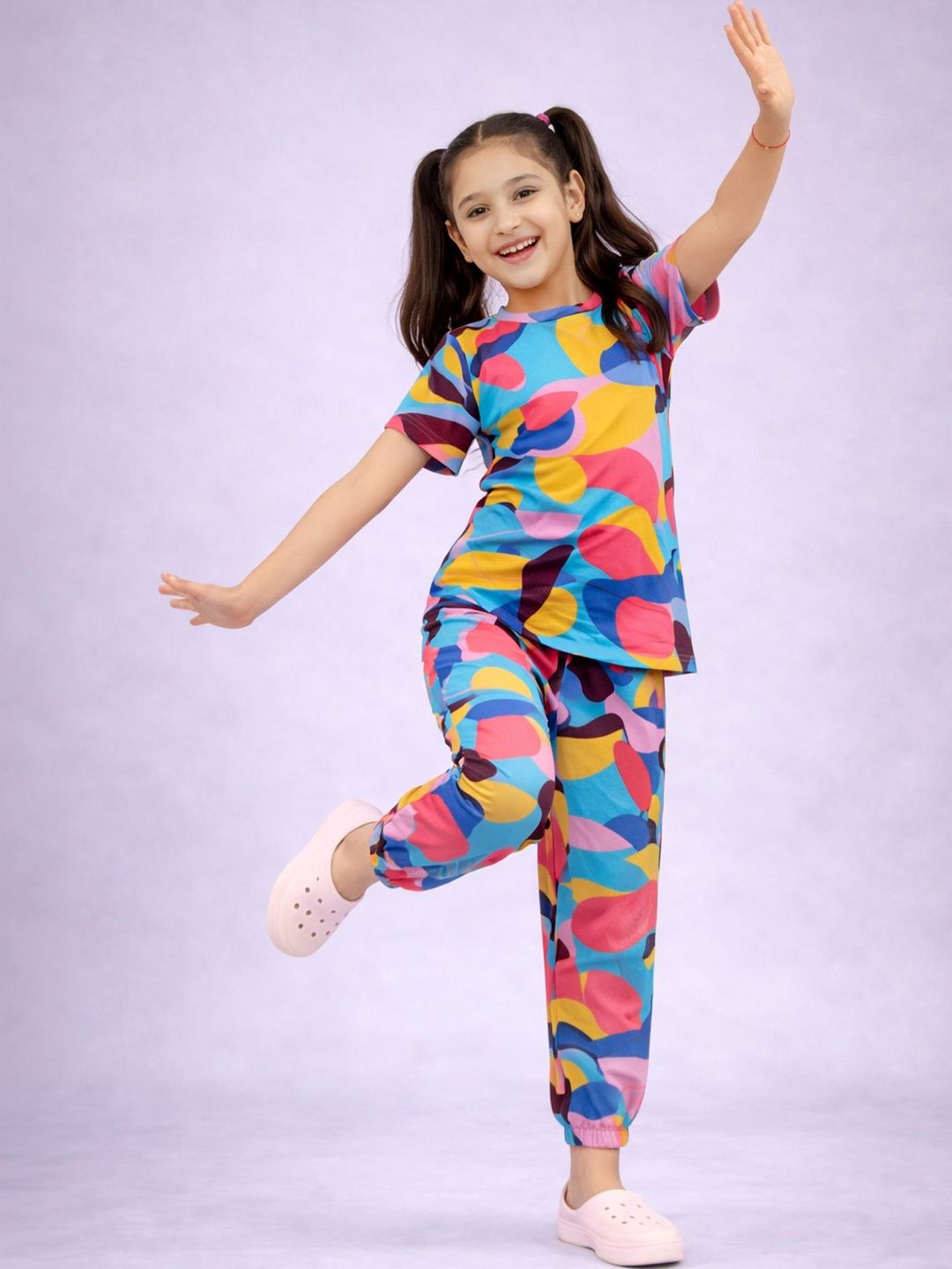 Girls Printed Short Sleeves Nightdress 5