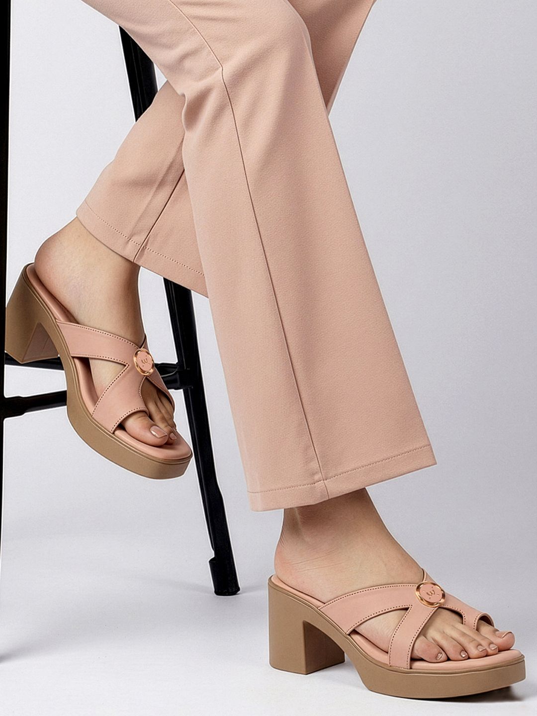 Falencia Block Mules with Buckles
