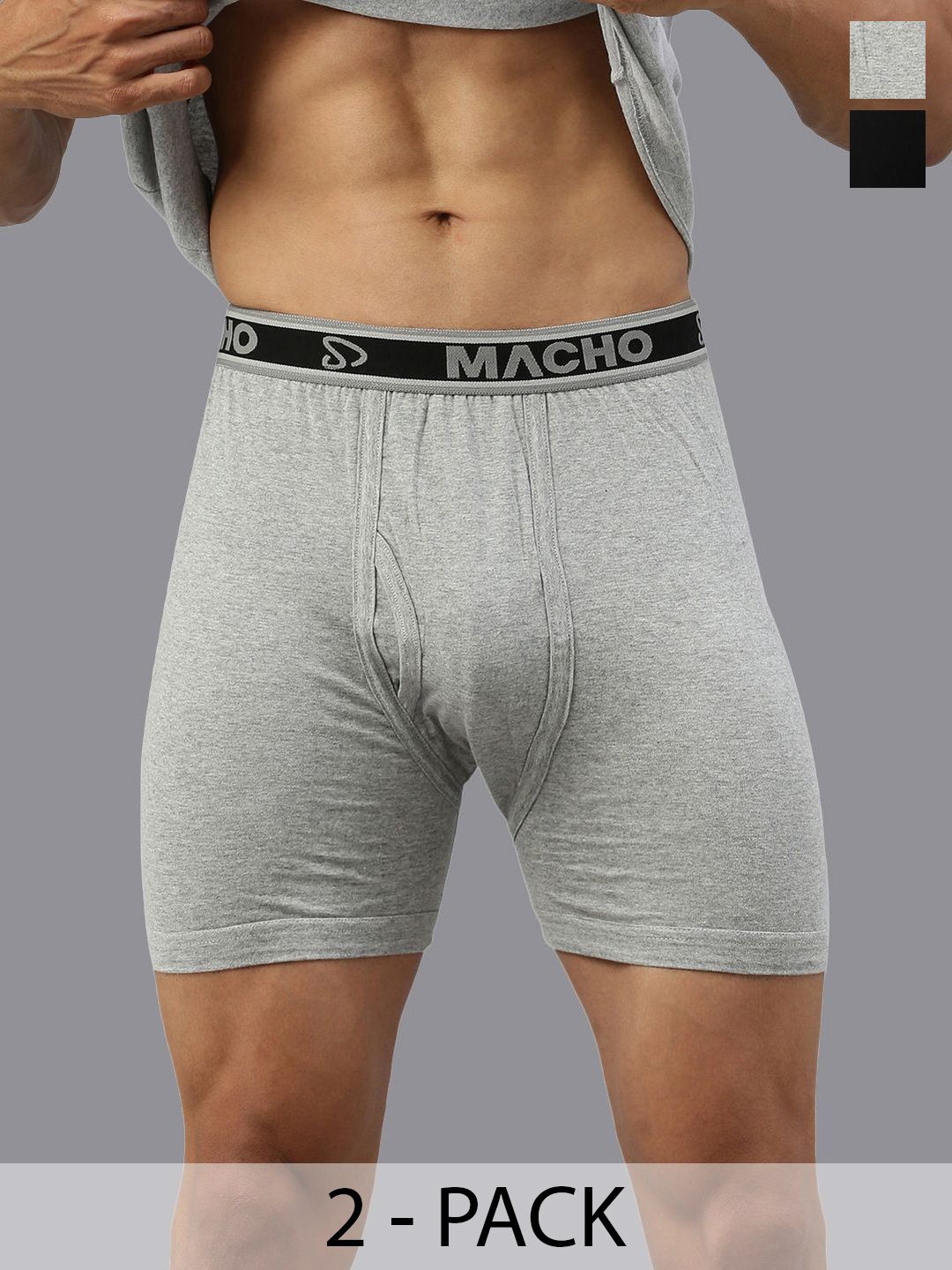 MACHO Pack Of 2 Assorted Cotton Trunks