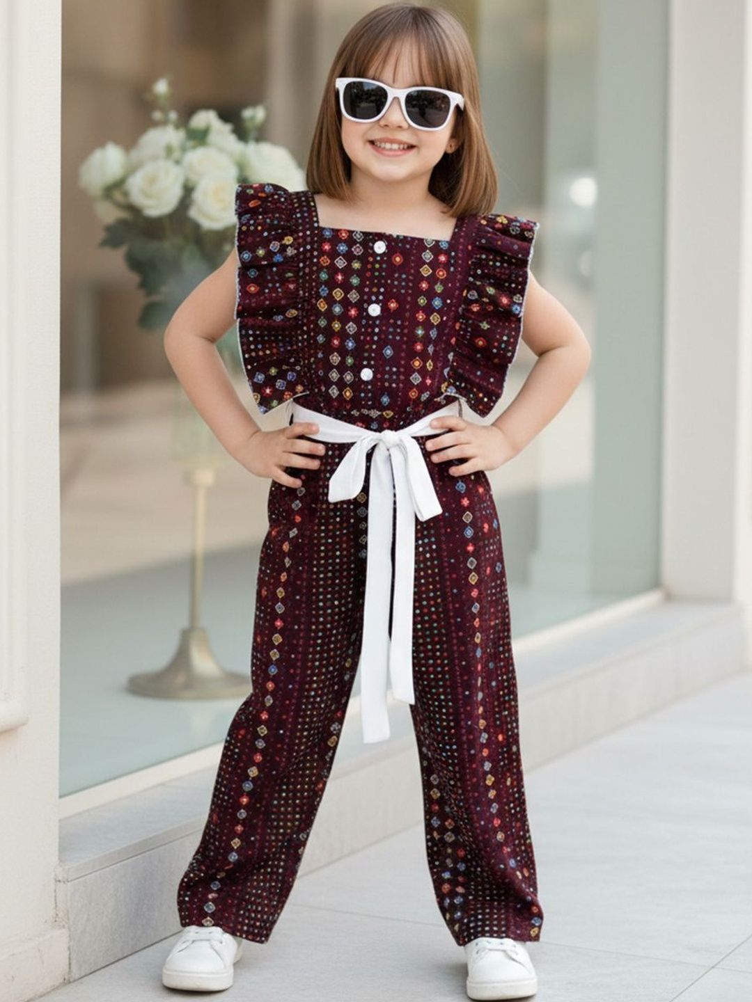 Girls Printed Basic Jumpsuit 2