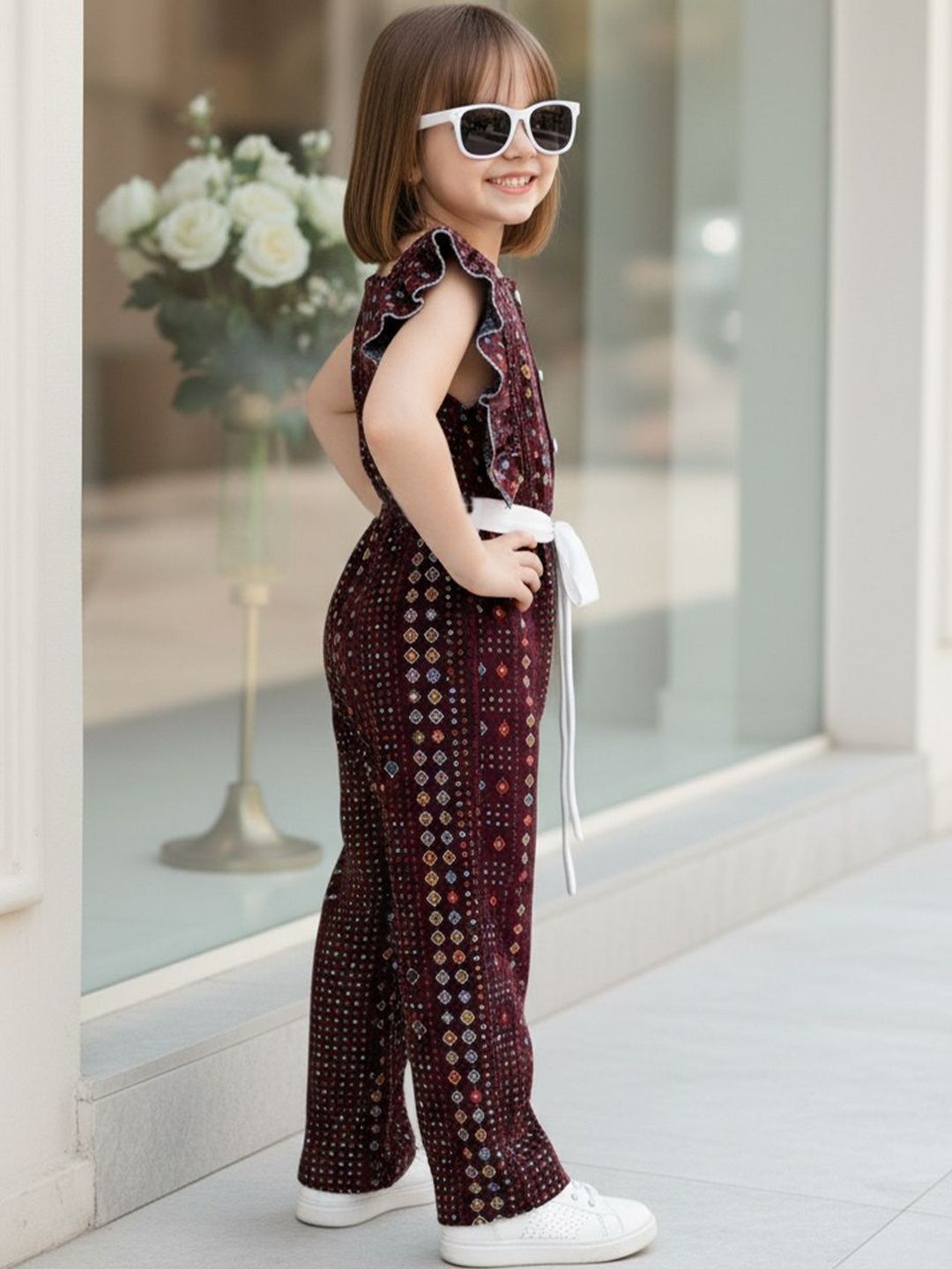 Girls Printed Basic Jumpsuit 3