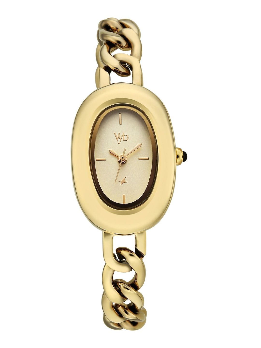 Fastrack Girls Vyb Mirage Quartz Analog Gold Dial Watch - FV60119YM01W