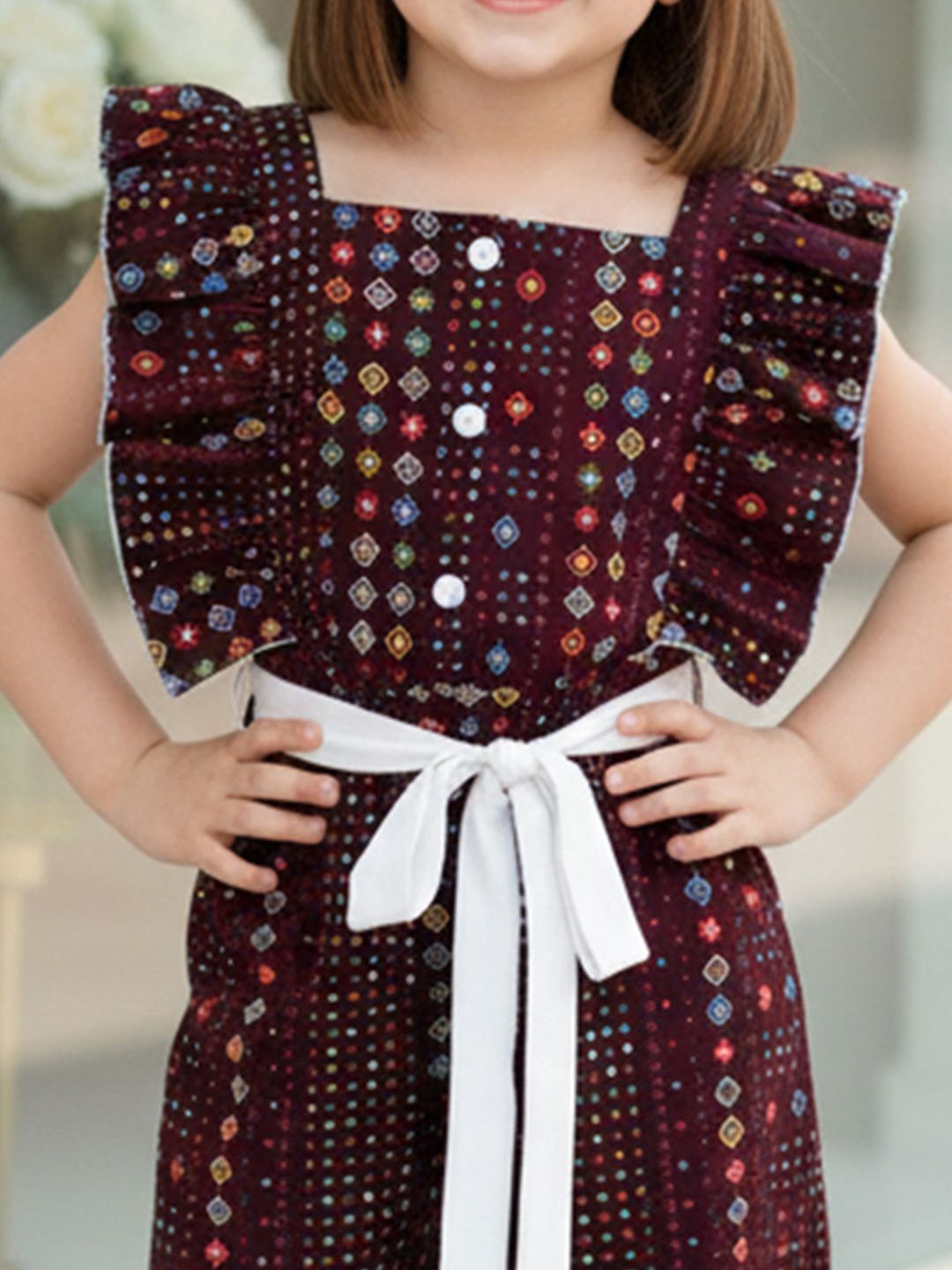 Girls Printed Basic Jumpsuit 4