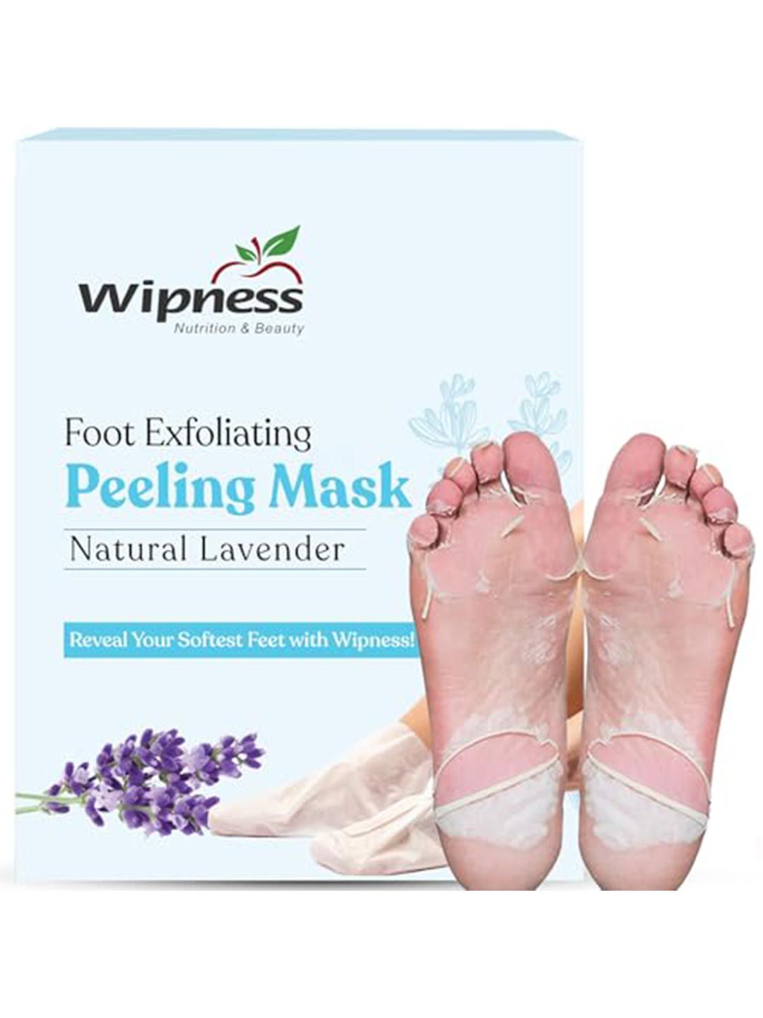 Wipness 100% Natural Foot Peeling & Exfoliating Foot Mask For Baby Soft Feet - 2Pcs