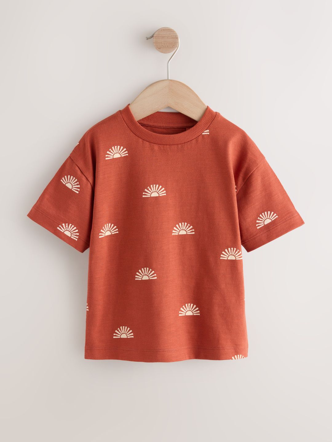 NEXT Boys Printed Drop-Shoulder Sleeves Pure Cotton T-shirt