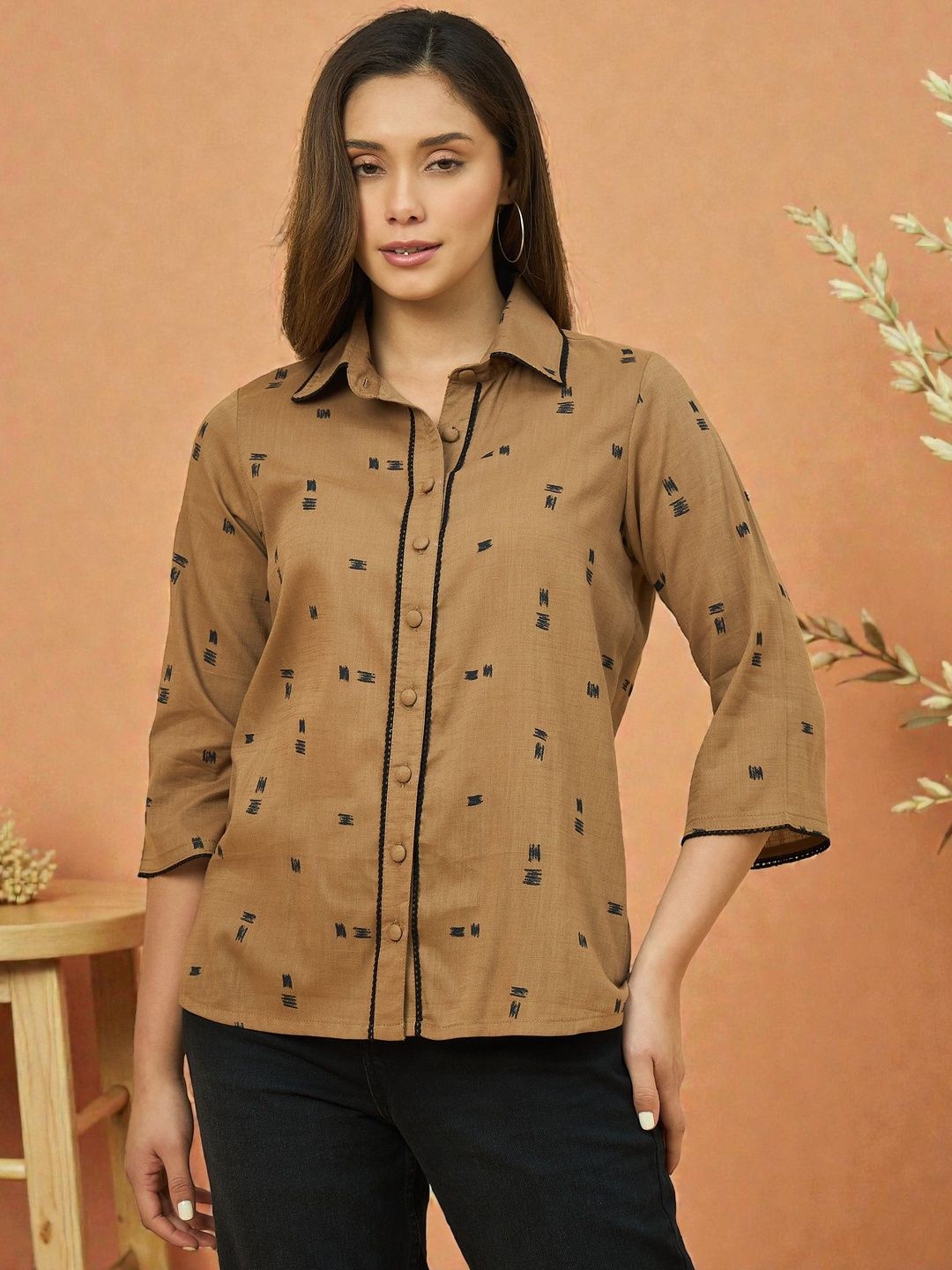 Azira Cotton Printed Top for Women