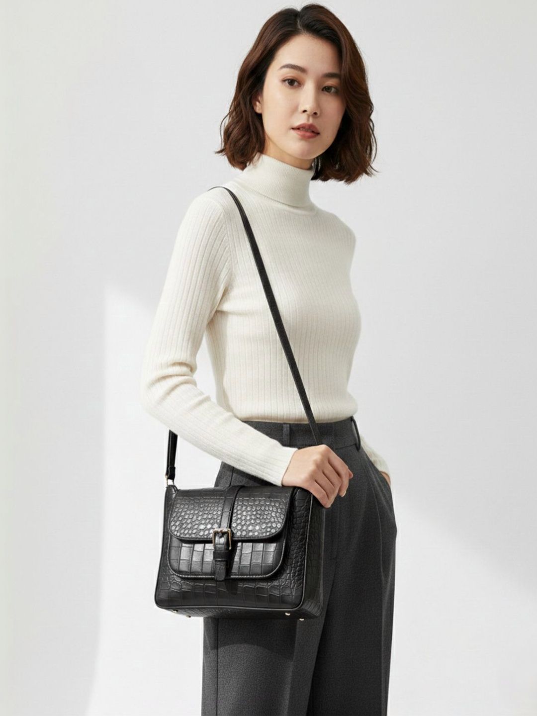 Inaxa Textured PU Sling Bag
