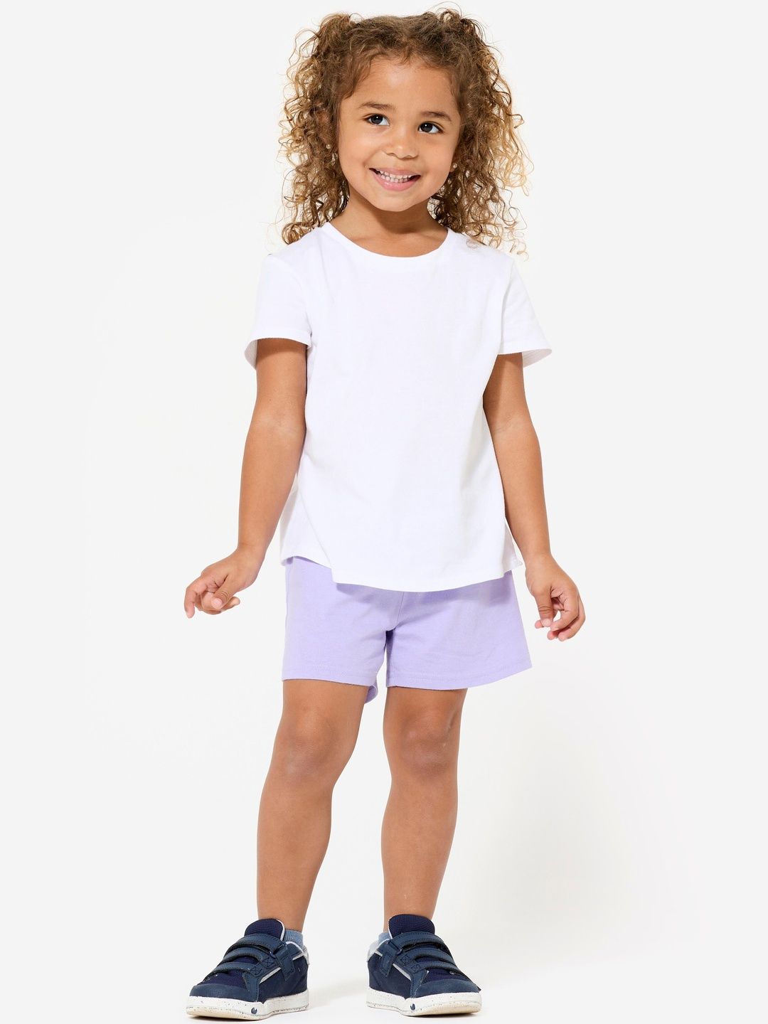 Decathlon Domyos - Unisex Baby Purple Stretchable Gym Shorts