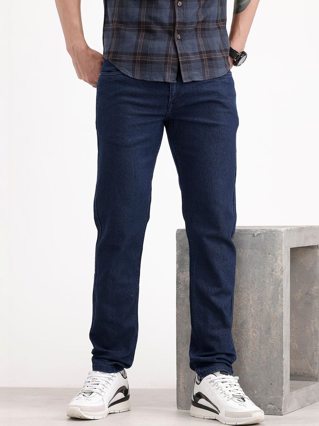 WROGN Men Slim Fit Mid-Rise Stretchable Jeans
