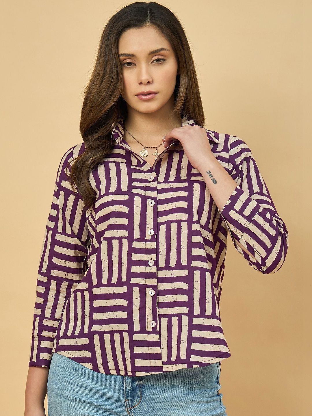 Azira Cotton Printed Top