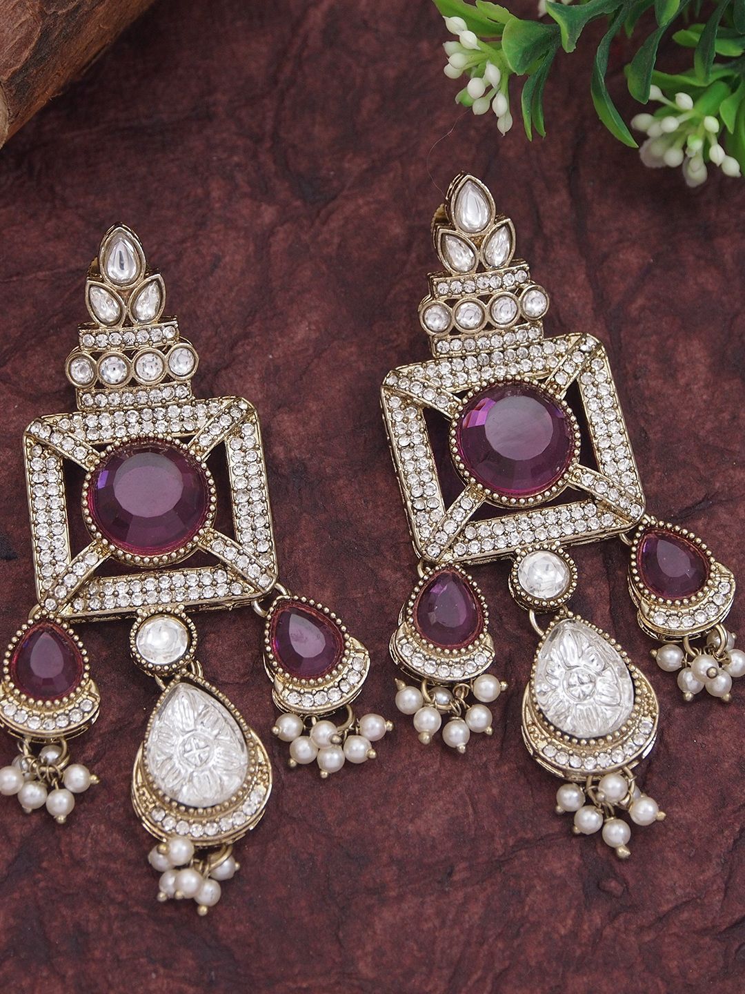 SGA FASHION Geometric Drop Earrings