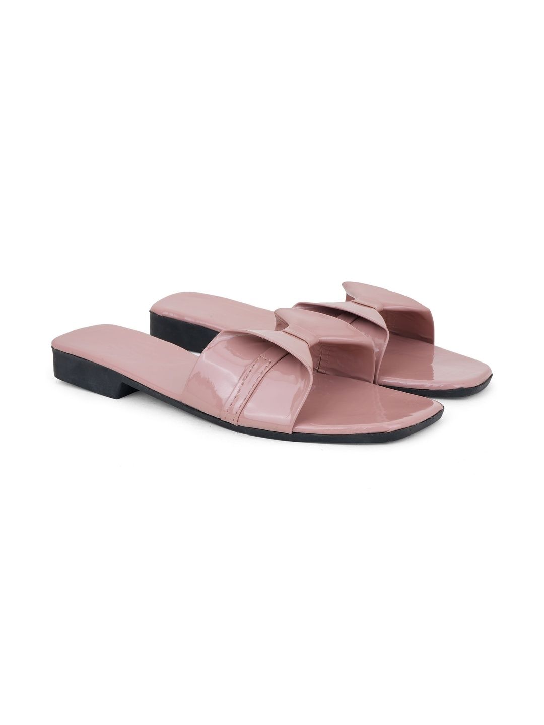 Kapani Fashion Women Printed Open Toe Flats with Bows