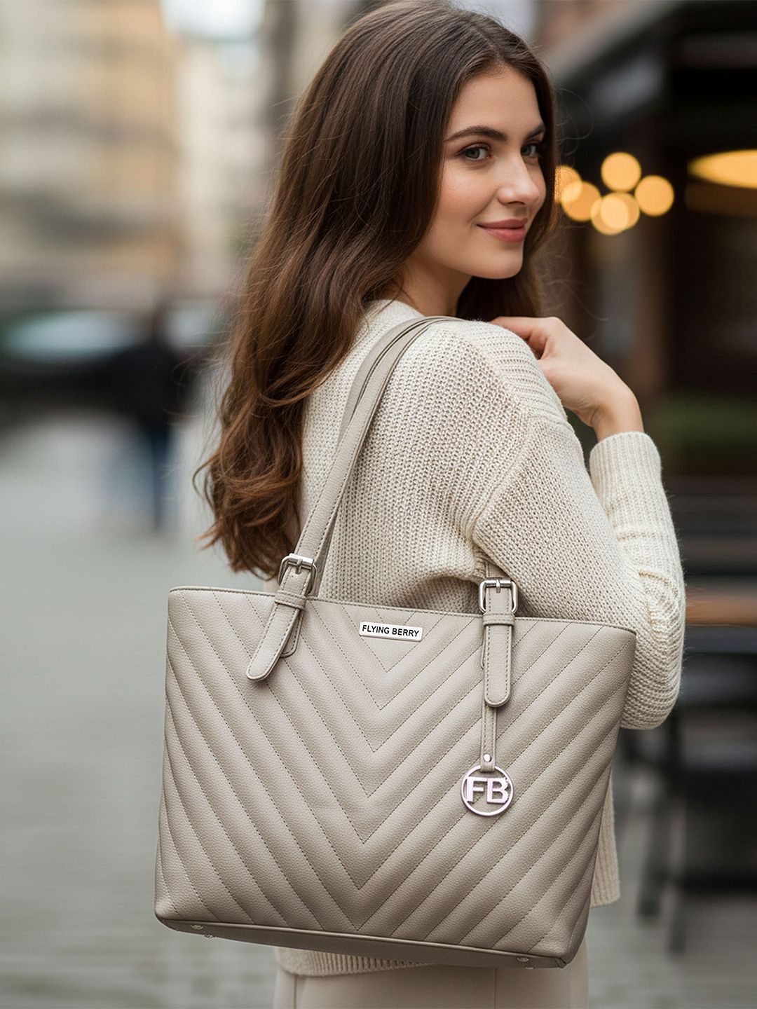 Buy FLYING BERRY Quilted Laptop Compartment Medium Structured Tote Bag -  - Accessories for Women