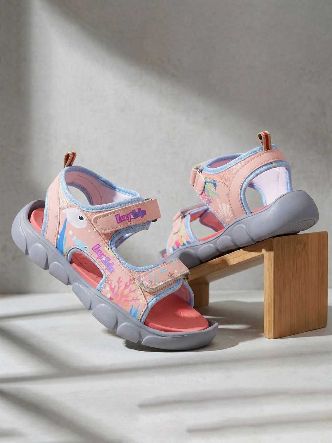 Liberty Lucy & Luke Kids Pink Cushioned Slip-On Casual Sandals