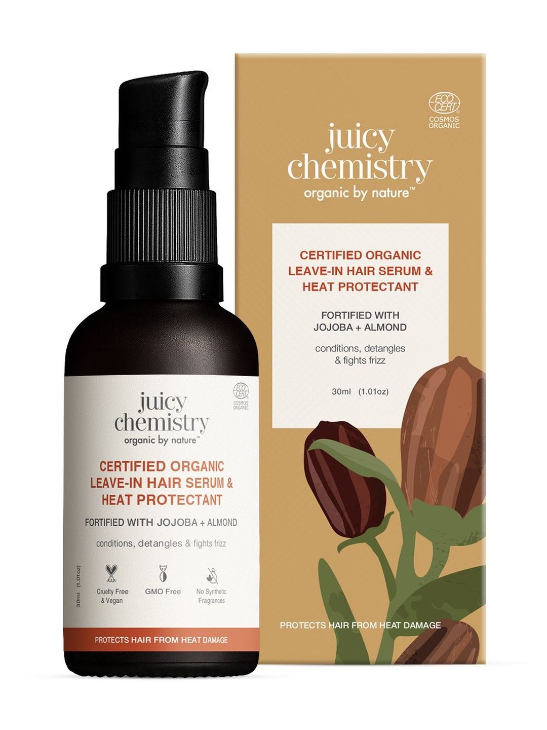 Juicy Chemistry Leave-in Hair Serum & Heat Protectant Fortified With Jojoba - 30ml