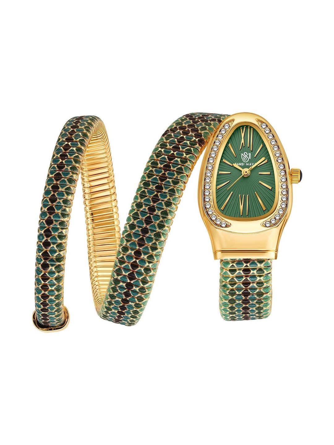 SANSIMAYO Women Dial & Bracelet Style Straps Analogue Watch SM-L-0089-TTGGEB-G-GE