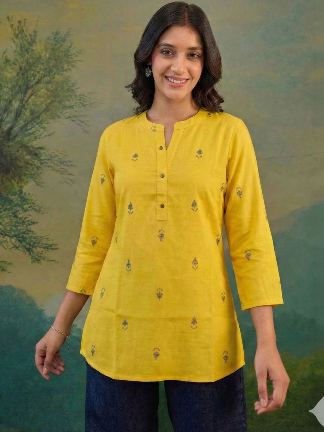The Kapas Print Ethnic Top