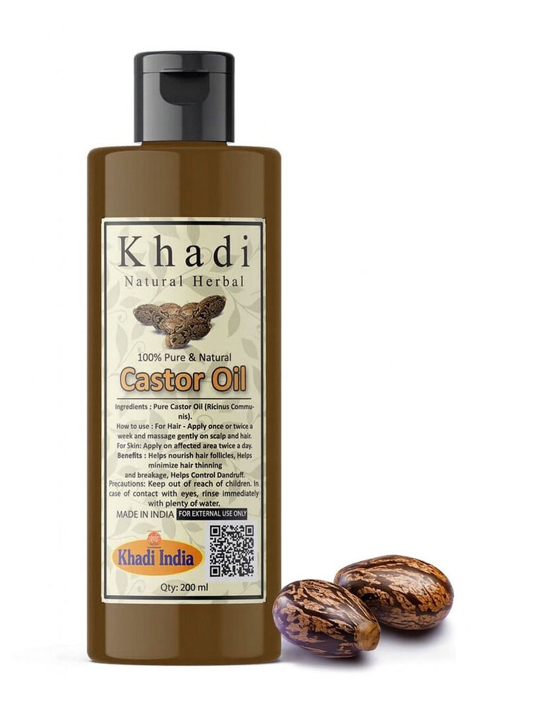 khadi natural herbal Pure & Natural Castor Oil - 200 ml