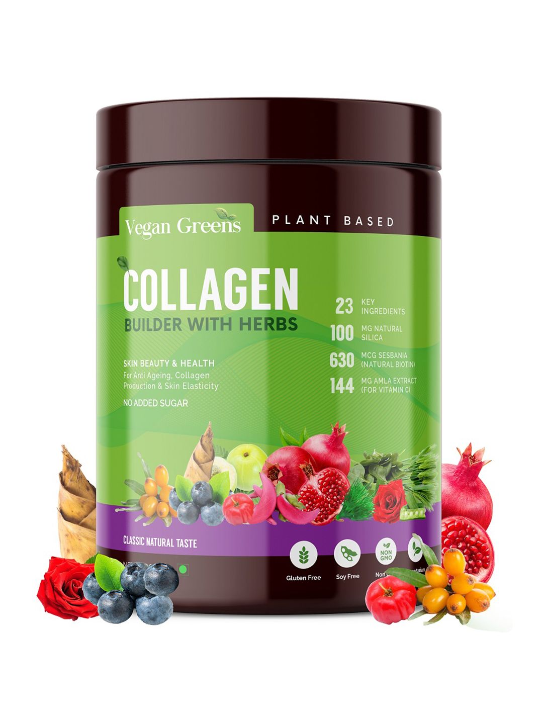 Vegan Greens Natural Collagen Builder- 250 g