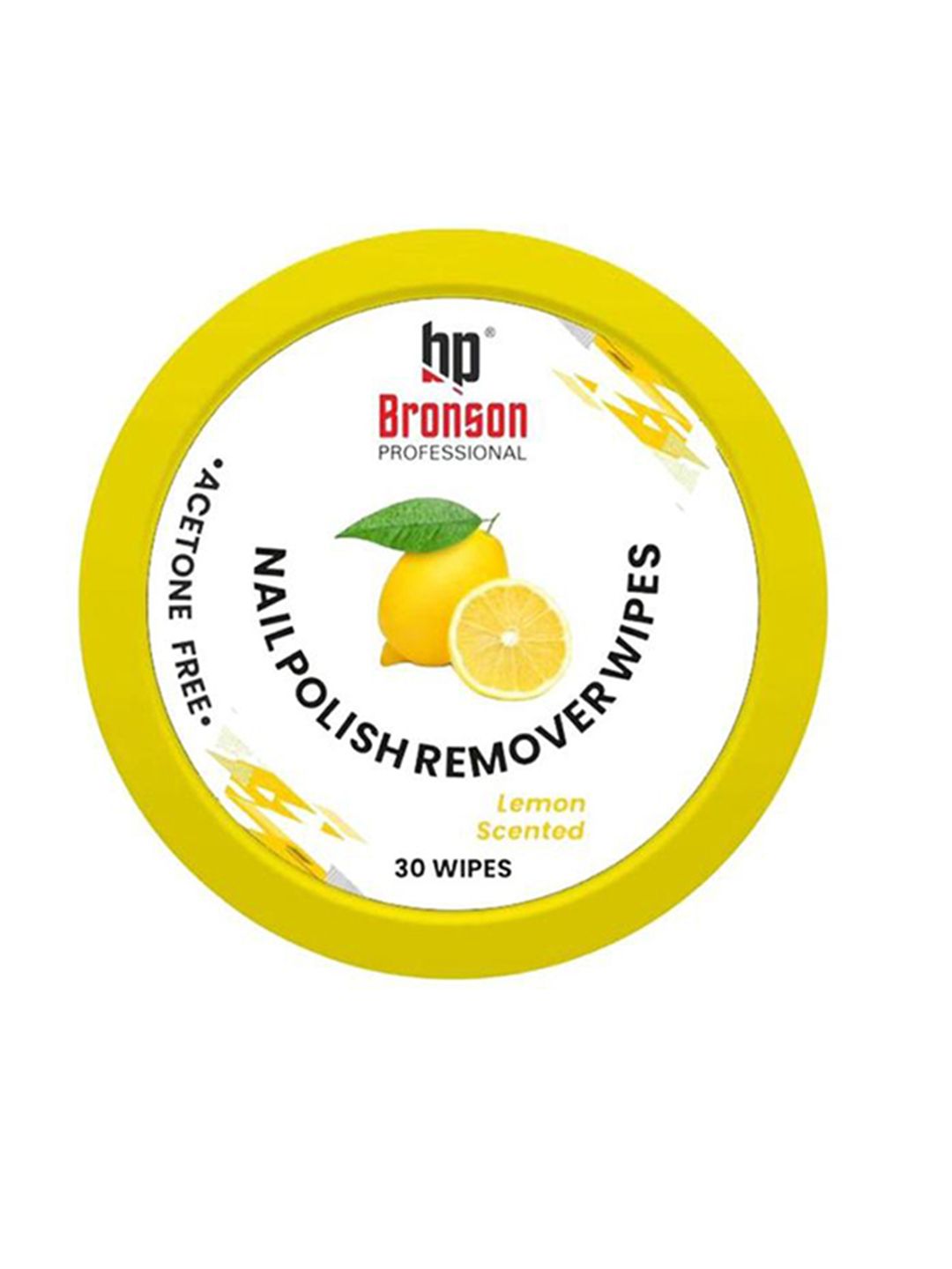 Bronson Professional Acetone-Free Nail Polish Remover Wipes - Lemon Scented - 30N