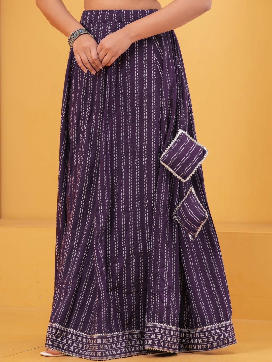 Printed Maxi Flared Skirts 6