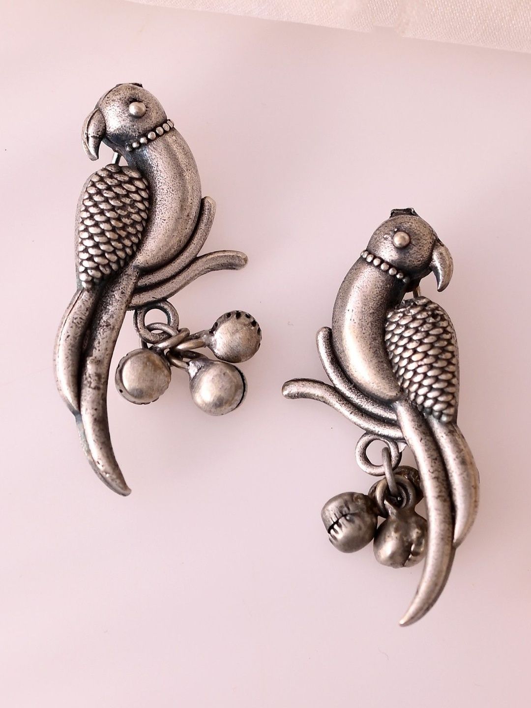 Sangria Silver-Plated Studs Earrings